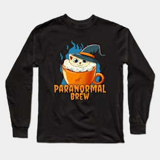 Paranormal Brew | Witch Cat in a Cup Long Sleeve T-Shirt